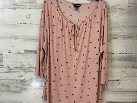 Top Long Sleeve By Liz Claiborne In Pink, Size: 2x Online Sale