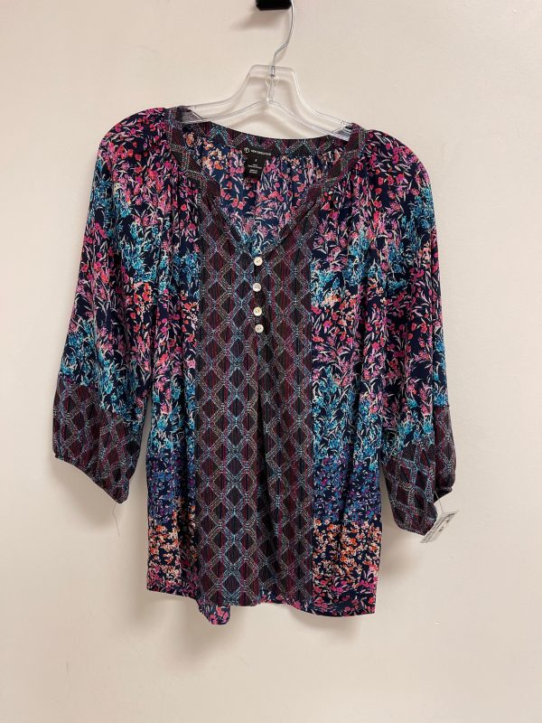 Top Long Sleeve By New Directions In Multi-colored, Size: S For Sale