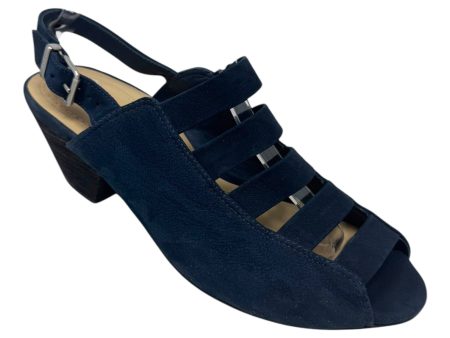 Bethel Sling Back Shoes Heels Block By Nurture In Navy, Size: 8.5 For Discount