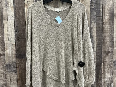 Top Long Sleeve By Z Supply In Brown, Size: Xs Fashion