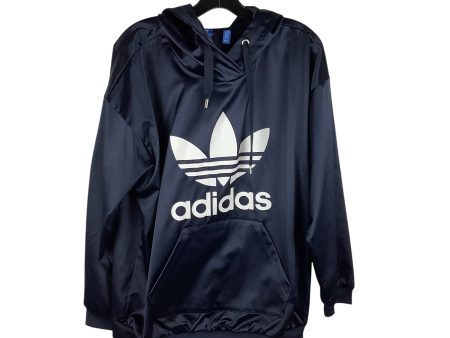 Athletic Sweatshirt Hoodie By Adidas In Navy, Size: M Online Sale