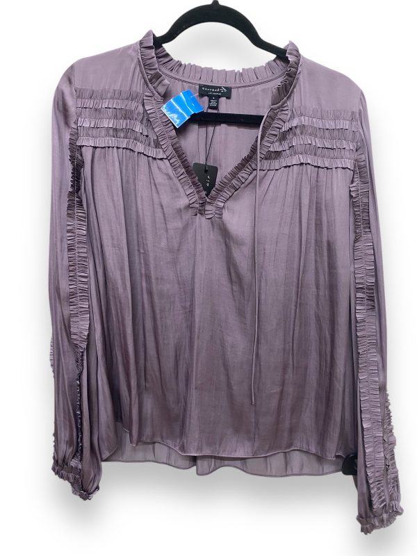 Top Long Sleeve By Current Air In Purple, Size: S Sale