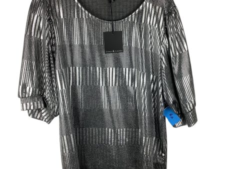 Top Short Sleeve By Clothes Mentor In Silver, Size: Xl Cheap