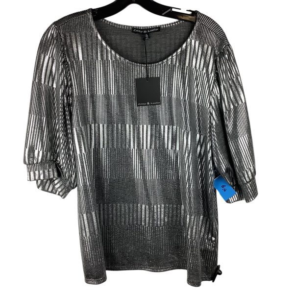 Top Short Sleeve By Clothes Mentor In Silver, Size: Xl Cheap