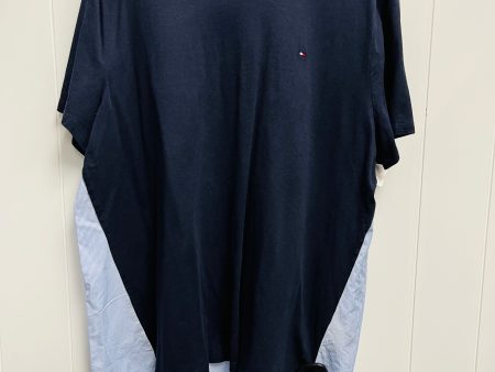 Top Short Sleeve By Tommy Hilfiger In Blue & White, Size: Xl For Cheap