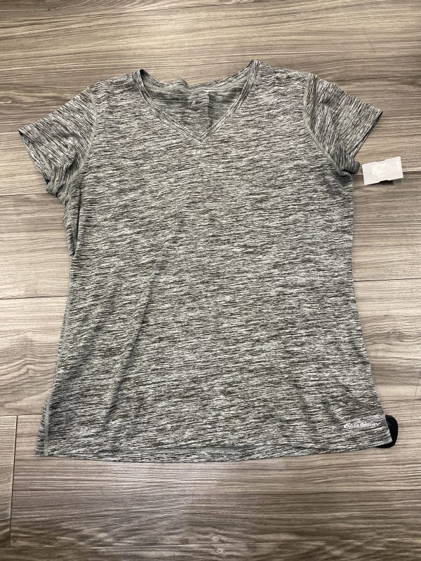 Top Short Sleeve By Eddie Bauer In Grey, Size: L Supply