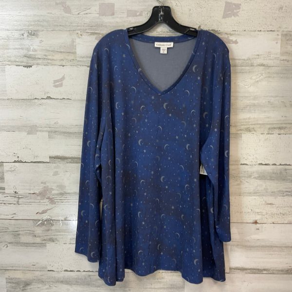 Top Long Sleeve By Coldwater Creek In Blue, Size: 3x Fashion