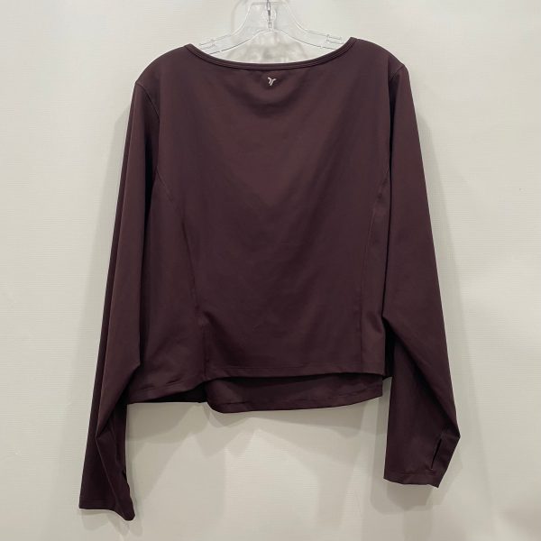 Athletic Top Long Sleeve Collar By Old Navy In Brown, Size: 3x For Cheap