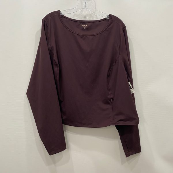 Athletic Top Long Sleeve Collar By Old Navy In Brown, Size: 3x For Cheap