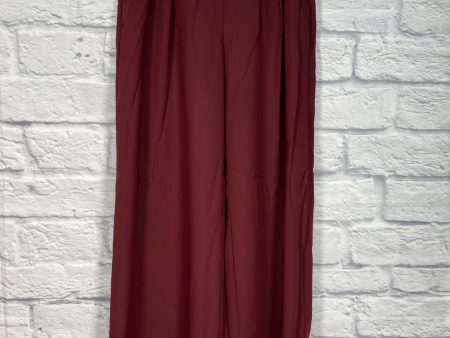 Pants Wide Leg By Banana Republic In Maroon, Size: 2 For Sale