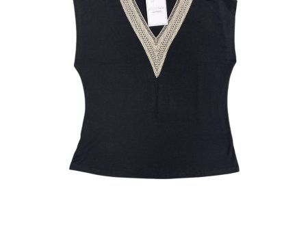 Top Short Sleeve By Clothes Mentor In Black & Cream, Size: L Fashion