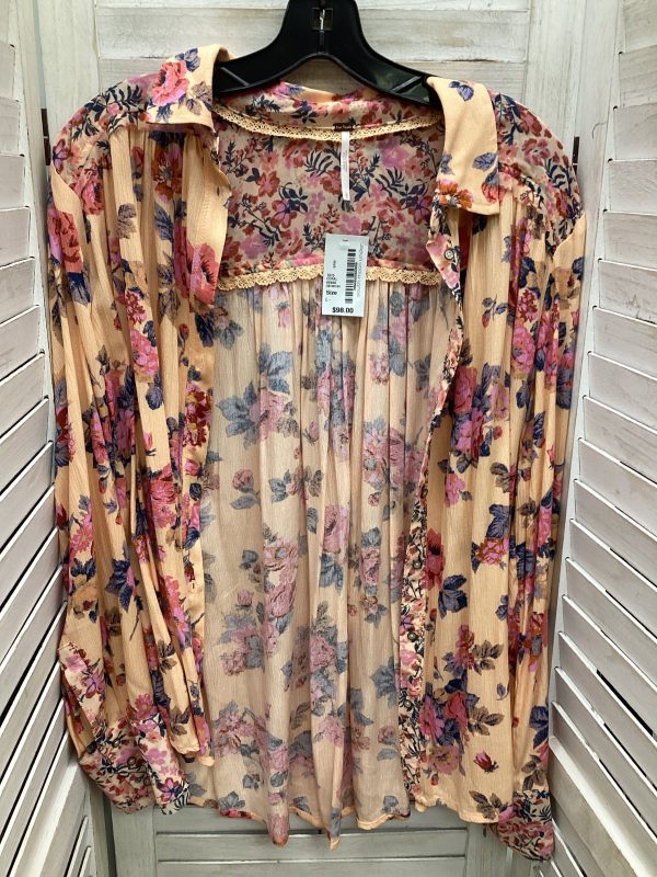 Top Long Sleeve By Free People In Floral Print, Size: Xl Sale