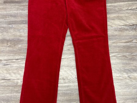 Pants Corduroy By Chaps In Red, Size: 14 Supply