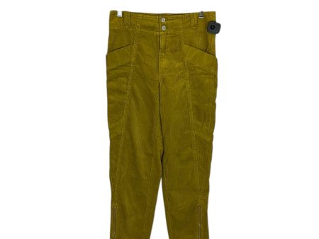 Pants Corduroy By Pilcro In Yellow, Size: 4 Sale