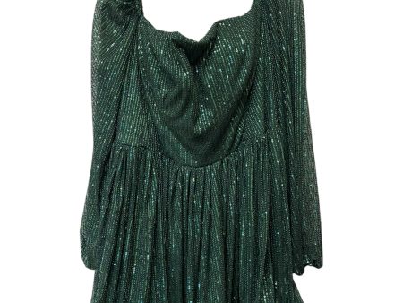 Dress Party Short By Clothes Mentor In Green, Size: 24 For Cheap