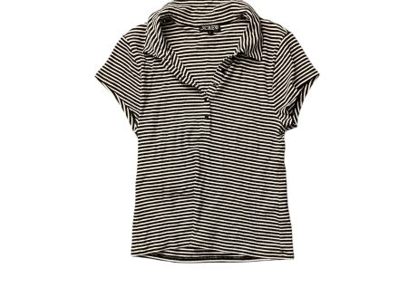 Top Short Sleeve Basic By J. Crew In Striped Pattern, Size: L Sale