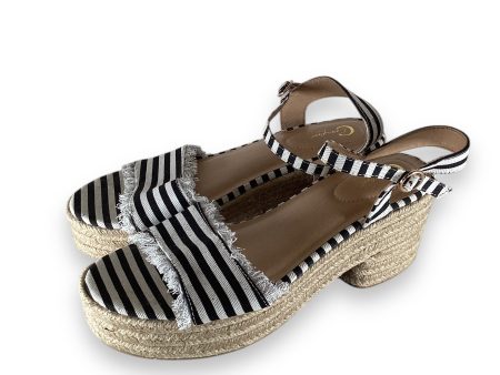 Shoes Heels Block By Comfort Casual In Striped Pattern, Size: 9 For Sale