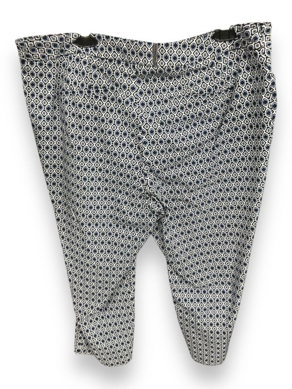 Pants Cropped By Investments In Blue & White, Size: 20 For Cheap