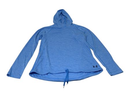 Athletic Top Long Sleeve Hoodie By Under Armour In Blue, Size: S For Sale