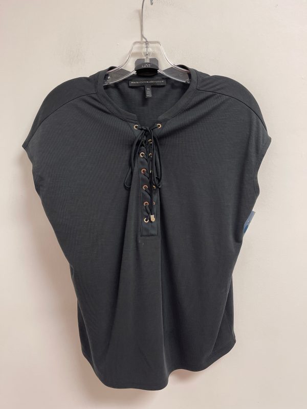 Top Short Sleeve By White House Black Market In Grey, Size: Xs Fashion