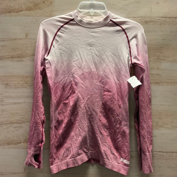 Athletic Top Long Sleeve Collar By Gym Shark In Pink, Size: M Online