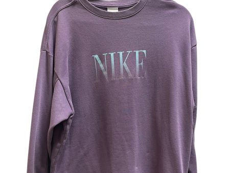 Athletic Sweatshirt Crewneck By Nike Apparel In Purple, Size: M For Cheap