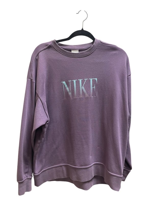 Athletic Sweatshirt Crewneck By Nike Apparel In Purple, Size: M For Cheap