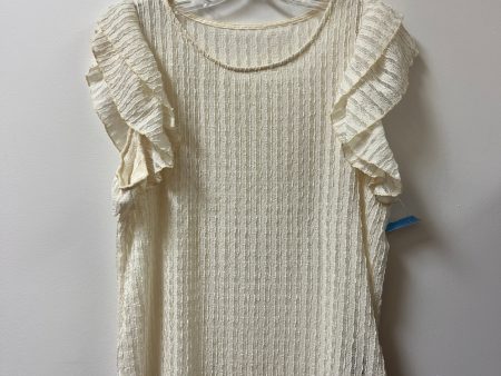 Top Short Sleeve By Clothes Mentor In Cream, Size: M For Cheap