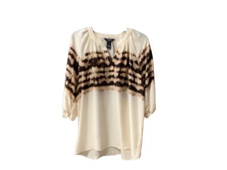 Top Short Sleeve By Simply Vera In Beige, Size: M Discount