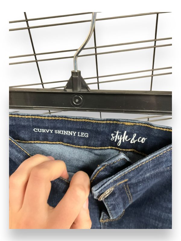 Jeans Skinny By Style And Company In Blue Denim, Size: 20 For Cheap