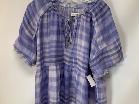 Top Short Sleeve By Anthropologie In Blue, Size: S Fashion