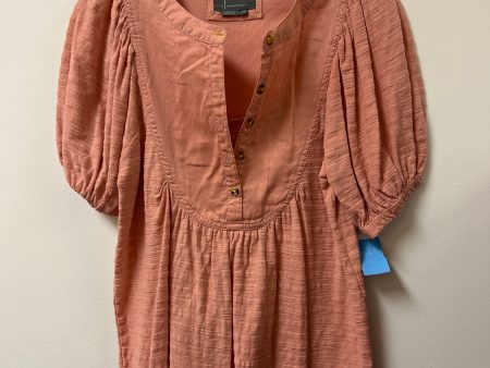 Top Short Sleeve By Anthropologie In Pink, Size: Xs on Sale