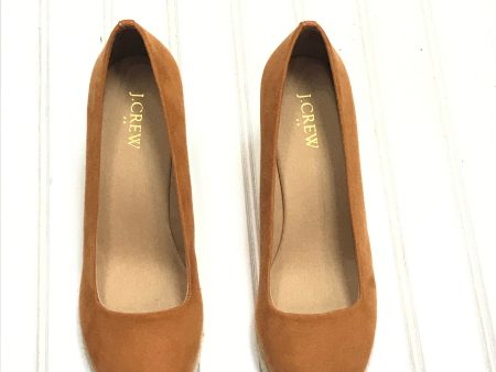 Shoes Heels Wedge By J. Crew In Tan, Size: 8 For Cheap